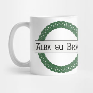 Alba gu bràth Scotland forever with Celtic knot border Mug